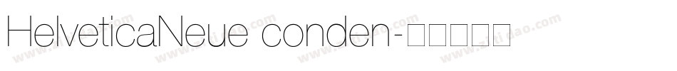 HelveticaNeue conden字体转换